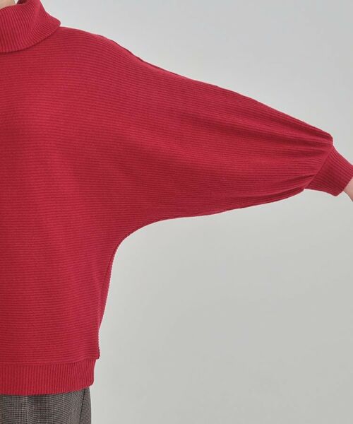 SHOO・LA・RUE / シューラルー カットソー | お顔周りをスッキリ見せるオフタートルリブドルマン | 詳細18