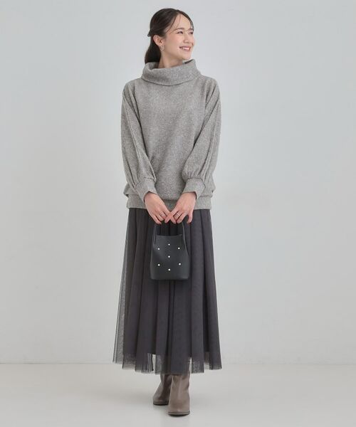 SHOO・LA・RUE / シューラルー カットソー | お顔周りをスッキリ見せるオフタートルリブドルマン | 詳細3