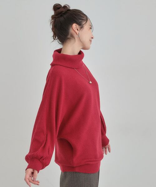 SHOO・LA・RUE / シューラルー カットソー | お顔周りをスッキリ見せるオフタートルリブドルマン | 詳細6