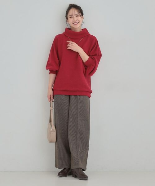 SHOO・LA・RUE / シューラルー カットソー | お顔周りをスッキリ見せるオフタートルリブドルマン | 詳細7