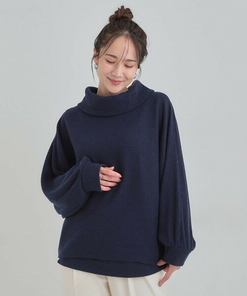 SHOO・LA・RUE / シューラルー カットソー | お顔周りをスッキリ見せるオフタートルリブドルマン | 詳細9