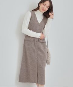 SHOO・LA・RUE / シューラルー ミニ丈・ひざ丈ワンピース | 【S-LL】甘すぎない大人のツイード調ジャンスカ