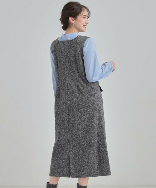 SHOO・LA・RUE / シューラルー ミニ丈・ひざ丈ワンピース | 【S-LL】甘すぎない大人のツイード調ジャンスカ | 詳細2