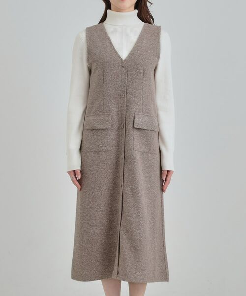 SHOO・LA・RUE / シューラルー ミニ丈・ひざ丈ワンピース | 【S-LL】甘すぎない大人のツイード調ジャンスカ | 詳細9