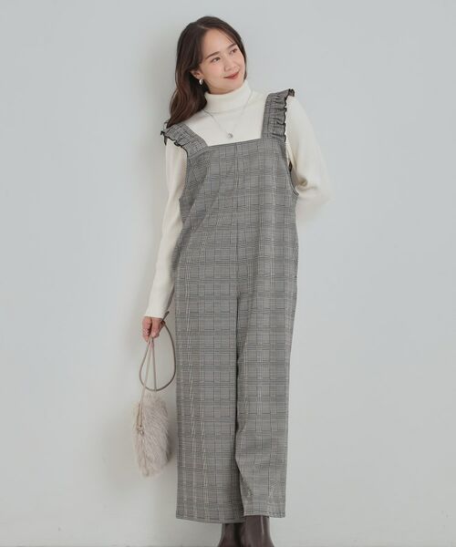 SHOO・LA・RUE / シューラルー サロペット・オールインワン | 【S-LL】大人のための チェック柄フリルサロペット | 詳細1