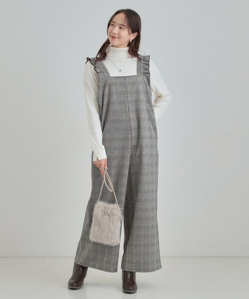 SHOO・LA・RUE / シューラルー サロペット・オールインワン | 【S-LL】大人のための チェック柄フリルサロペット | 詳細2