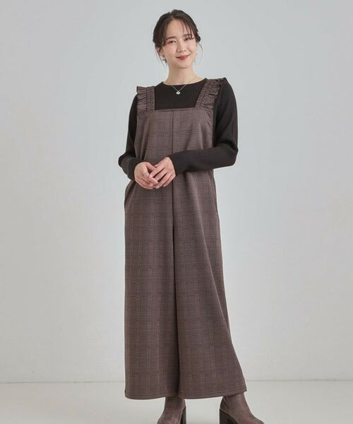 SHOO・LA・RUE / シューラルー サロペット・オールインワン | 【S-LL】大人のための チェック柄フリルサロペット | 詳細5