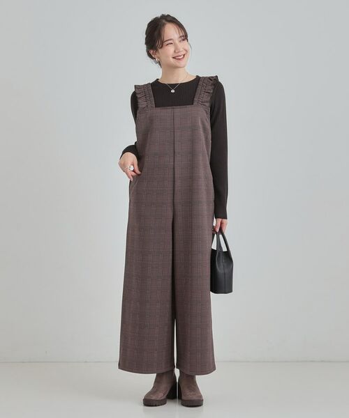 SHOO・LA・RUE / シューラルー サロペット・オールインワン | 【S-LL】大人のための チェック柄フリルサロペット | 詳細7