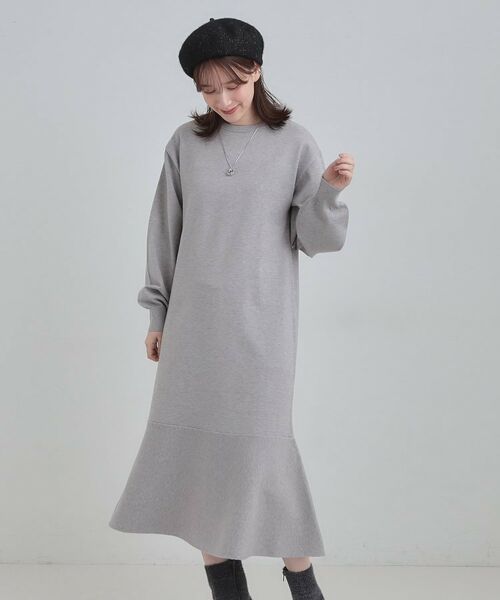 SHOO・LA・RUE / シューラルー ロング・マキシ丈ワンピース | スタイルがすっきりに見える 裾マーメイドニットワンピース | 詳細1