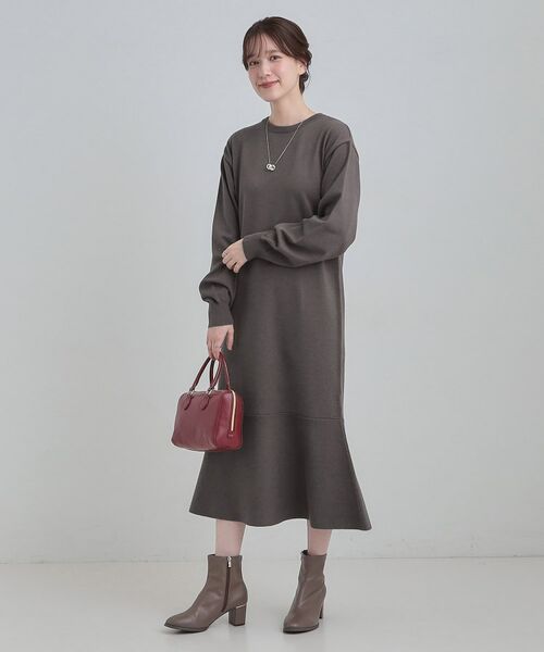 SHOO・LA・RUE / シューラルー ロング・マキシ丈ワンピース | スタイルがすっきりに見える 裾マーメイドニットワンピース | 詳細10