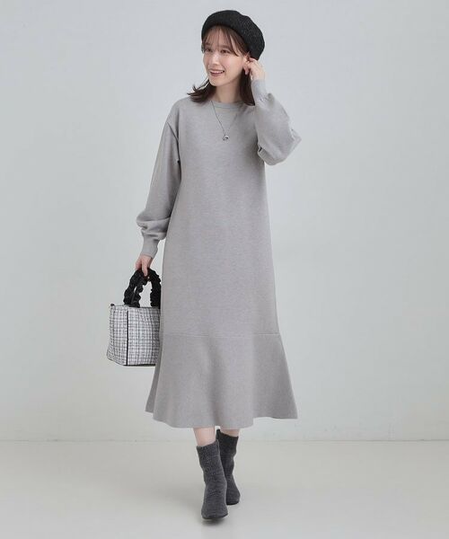 SHOO・LA・RUE / シューラルー ロング・マキシ丈ワンピース | スタイルがすっきりに見える 裾マーメイドニットワンピース | 詳細3