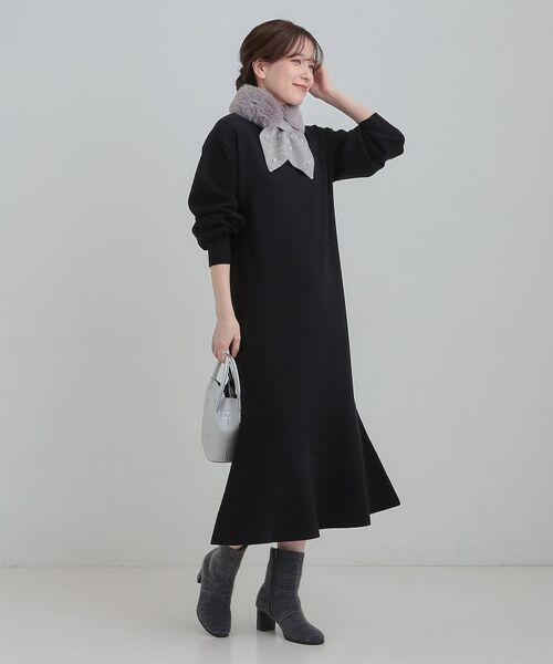 SHOO・LA・RUE / シューラルー ロング・マキシ丈ワンピース | スタイルがすっきりに見える 裾マーメイドニットワンピース | 詳細6