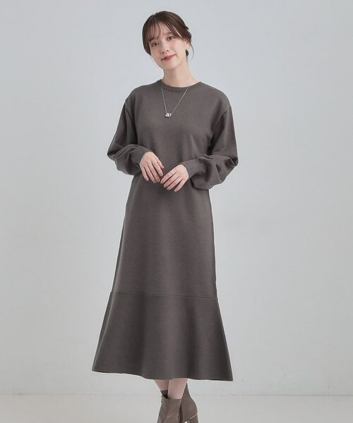 SHOO・LA・RUE / シューラルー ロング・マキシ丈ワンピース | スタイルがすっきりに見える 裾マーメイドニットワンピース | 詳細8