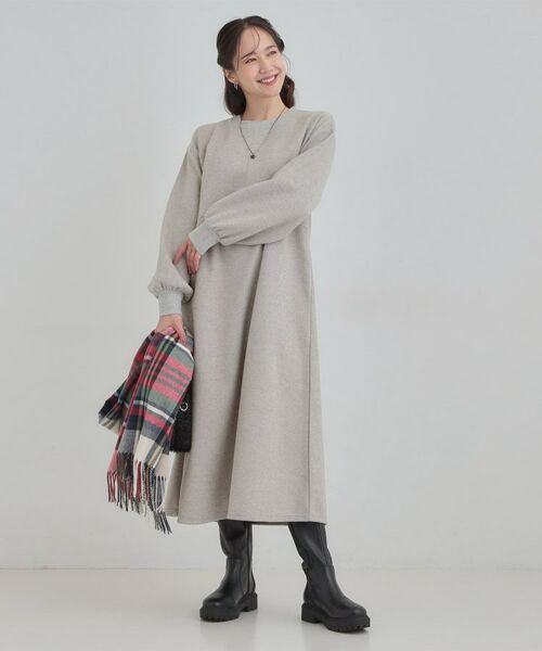 SHOO・LA・RUE / シューラルー ロング・マキシ丈ワンピース | 【あったか】1枚で着られる Aラインワンピース | 詳細3