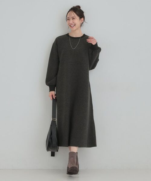 SHOO・LA・RUE / シューラルー ロング・マキシ丈ワンピース | 【あったか】1枚で着られる Aラインワンピース | 詳細7