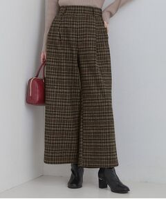 SHOO・LA・RUE / シューラルー パンツ | 【あったか】チェック柄ワイドパンツ