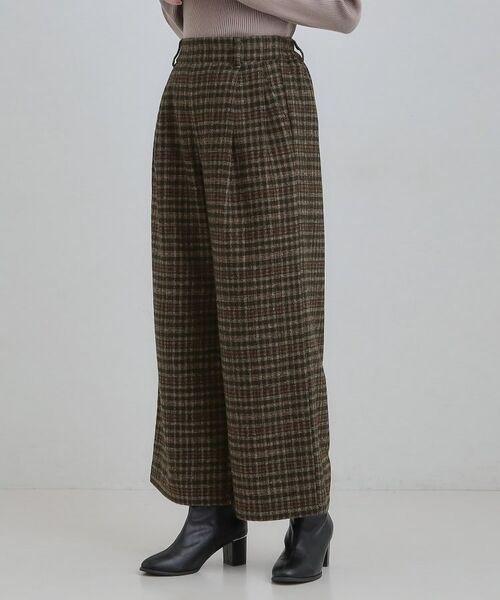 SHOO・LA・RUE / シューラルー パンツ | 【あったか】チェック柄ワイドパンツ | 詳細2