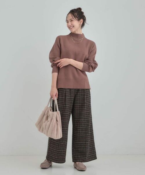 SHOO・LA・RUE / シューラルー パンツ | 【あったか】チェック柄ワイドパンツ | 詳細20
