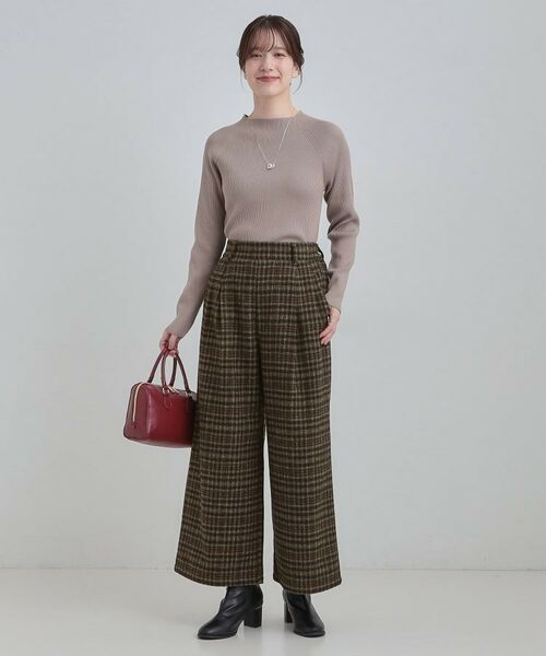 SHOO・LA・RUE / シューラルー パンツ | 【あったか】チェック柄ワイドパンツ | 詳細3