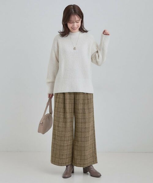 SHOO・LA・RUE / シューラルー パンツ | 【あったか】チェック柄ワイドパンツ | 詳細7