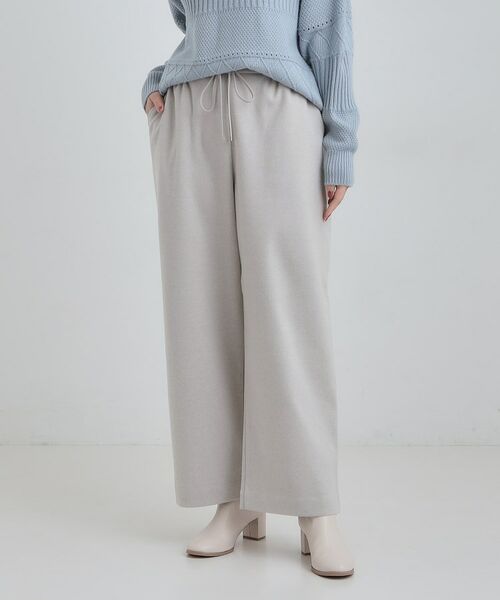 SHOO・LA・RUE / シューラルー パンツ | 【あったか/洗濯機可/S-LL】リラックスできる イージーワイドパンツ | 詳細1