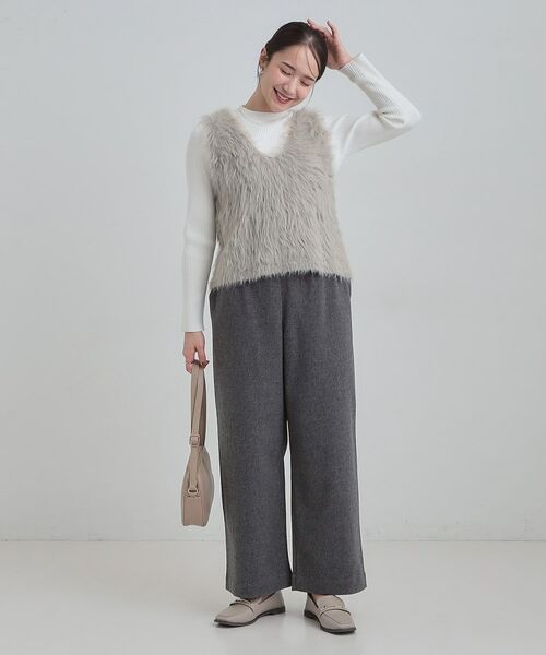 SHOO・LA・RUE / シューラルー パンツ | 【あったか/洗濯機可/S-LL】リラックスできる イージーワイドパンツ | 詳細7