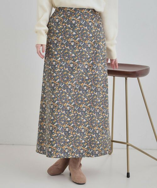 SHOO・LA・RUE / シューラルー ロング・マキシ丈スカート | 花柄スカート(ブルー(792))