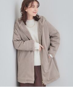 SHOO・LA・RUE / シューラルー その他アウター | 【S-LL】マットな色味が大人な雰囲気 スエード調フードコート