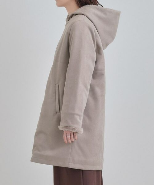 SHOO・LA・RUE / シューラルー その他アウター | 【S-LL】マットな色味が大人な雰囲気 スエード調フードコート | 詳細14