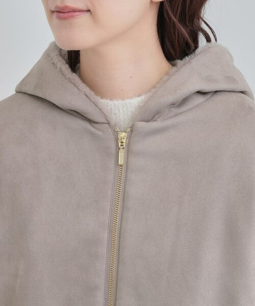 SHOO・LA・RUE / シューラルー その他アウター | 【S-LL】マットな色味が大人な雰囲気 スエード調フードコート | 詳細16