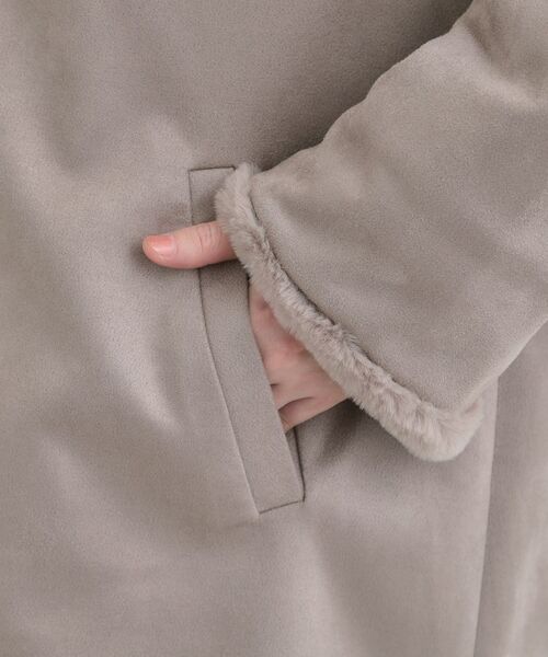 SHOO・LA・RUE / シューラルー その他アウター | 【S-LL】マットな色味が大人な雰囲気 スエード調フードコート | 詳細18