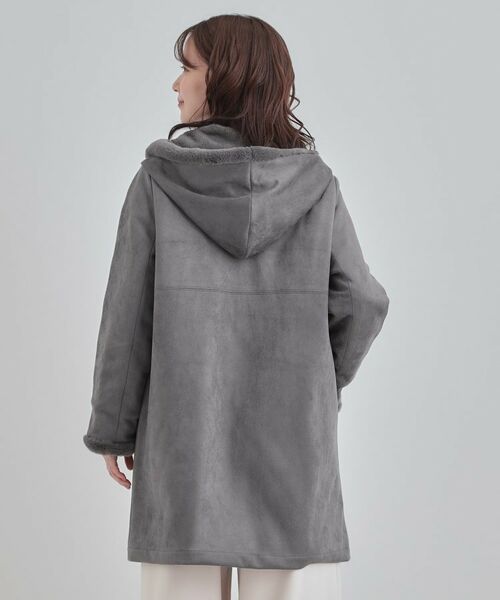 SHOO・LA・RUE / シューラルー その他アウター | 【S-LL】マットな色味が大人な雰囲気 スエード調フードコート | 詳細6