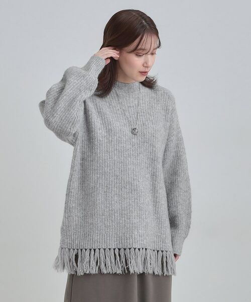 SHOO・LA・RUE / シューラルー ニット・セーター | 裾フリンジで1枚でサマ見えニット | 詳細5