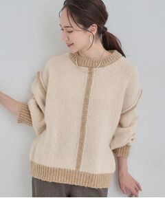 SHOO・LA・RUE / シューラルー ニット・セーター | 【S-LL】配色デザインがポイント ざっくり編みゆるニット