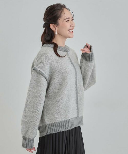 SHOO・LA・RUE / シューラルー ニット・セーター | 【S-LL】配色デザインがポイント ざっくり編みゆるニット | 詳細10