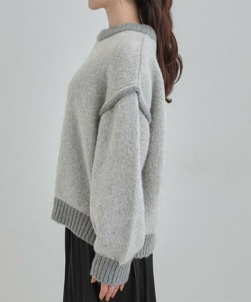 SHOO・LA・RUE / シューラルー ニット・セーター | 【S-LL】配色デザインがポイント ざっくり編みゆるニット | 詳細14