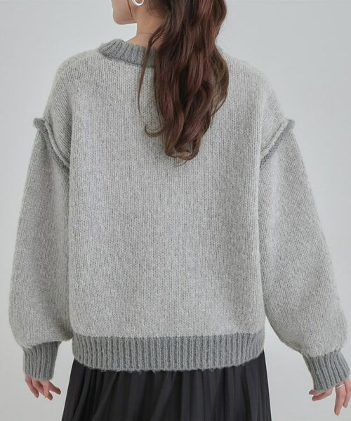 SHOO・LA・RUE / シューラルー ニット・セーター | 【S-LL】配色デザインがポイント ざっくり編みゆるニット | 詳細15
