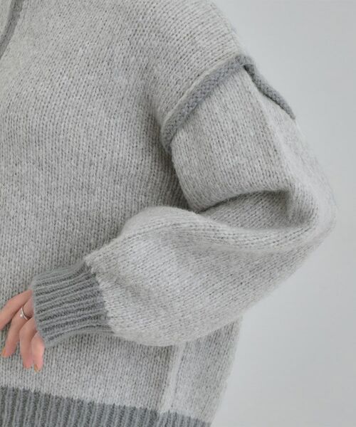 SHOO・LA・RUE / シューラルー ニット・セーター | 【S-LL】配色デザインがポイント ざっくり編みゆるニット | 詳細17