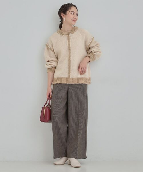 SHOO・LA・RUE / シューラルー ニット・セーター | 【S-LL】配色デザインがポイント ざっくり編みゆるニット | 詳細3