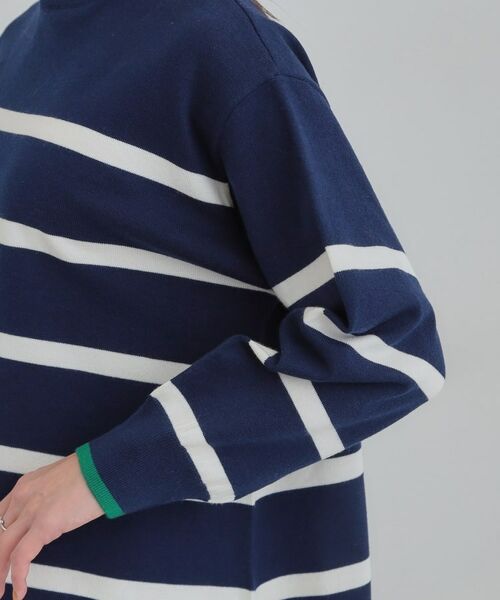 SHOO・LA・RUE / シューラルー ニット・セーター | 【洗濯機可/毛玉レス】ポンチョ風ボーダーニット | 詳細17