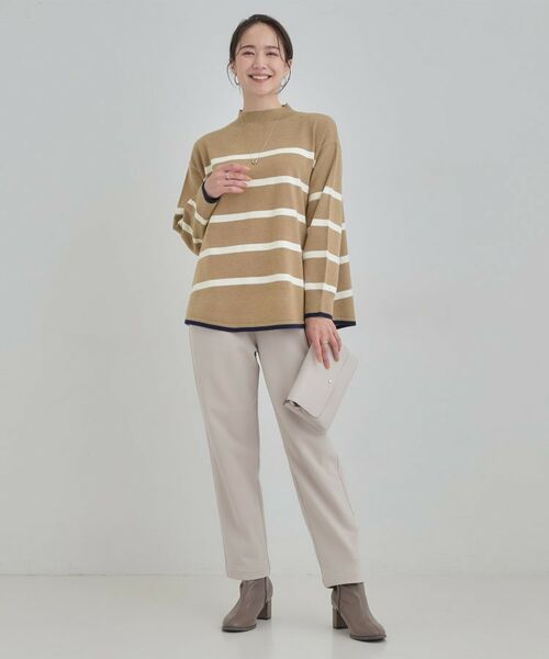 SHOO・LA・RUE / シューラルー ニット・セーター | 【洗濯機可/毛玉レス】ポンチョ風ボーダーニット | 詳細7