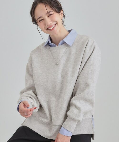 SHOO・LA・RUE / シューラルー スウェット | 【あったか】ガゼット付き裏起毛スウェット(アイボリー(004))