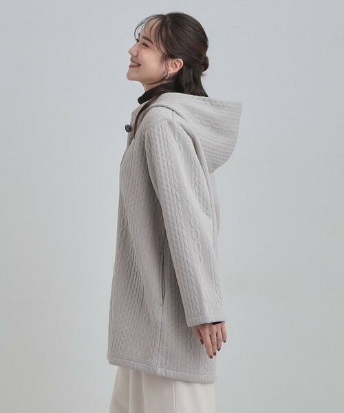 SHOO・LA・RUE / シューラルー カーディガン・ボレロ | 裏側ベロアジャージであったか ケーブルジャガードコーディガン | 詳細10