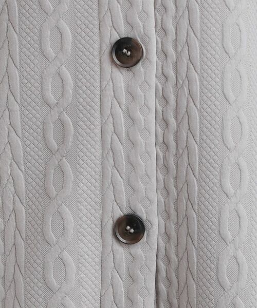 SHOO・LA・RUE / シューラルー カーディガン・ボレロ | 裏側ベロアジャージであったか ケーブルジャガードコーディガン | 詳細12