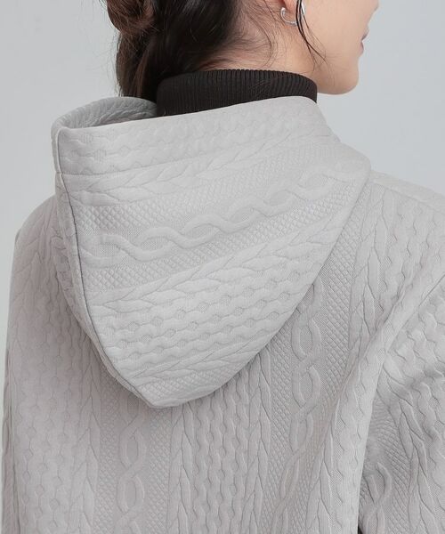 SHOO・LA・RUE / シューラルー カーディガン・ボレロ | 裏側ベロアジャージであったか ケーブルジャガードコーディガン | 詳細17