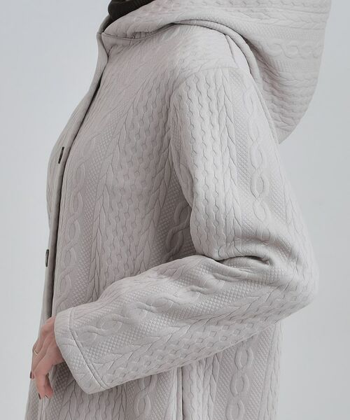 SHOO・LA・RUE / シューラルー カーディガン・ボレロ | 裏側ベロアジャージであったか ケーブルジャガードコーディガン | 詳細18