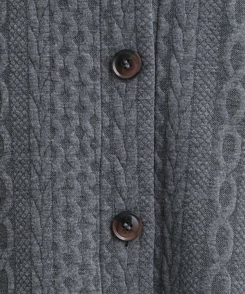 SHOO・LA・RUE / シューラルー カーディガン・ボレロ | 裏側ベロアジャージであったか ケーブルジャガードコーディガン | 詳細4