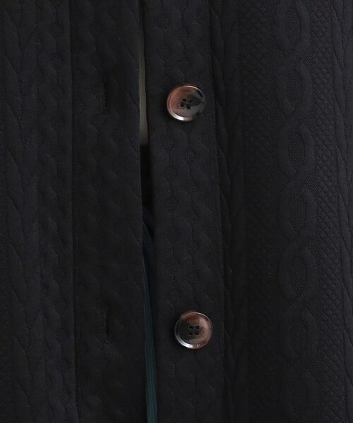 SHOO・LA・RUE / シューラルー カーディガン・ボレロ | 裏側ベロアジャージであったか ケーブルジャガードコーディガン | 詳細8