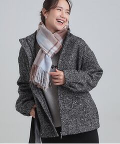 SHOO・LA・RUE / シューラルー レザーブルゾン・ジャケット | スタンドツイードブルゾン