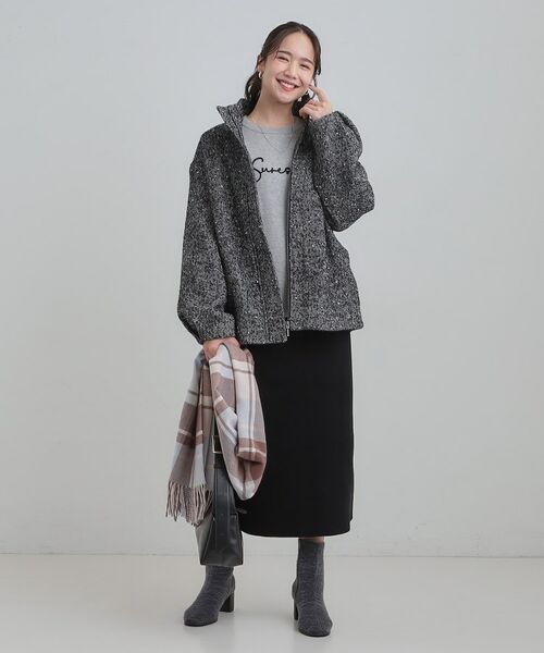 SHOO・LA・RUE / シューラルー レザーブルゾン・ジャケット | スタンドツイードブルゾン | 詳細7